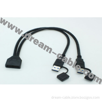 New USB 3.0 Motherboard 20pin to USB3.0 Cable Adapter